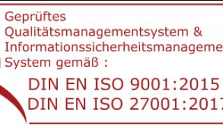 Siegel fuer ISO-Zertifizierung