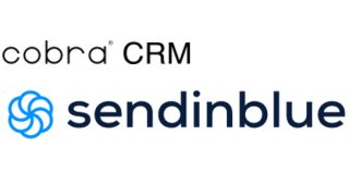 Logo von sendinblue mit cobra CRM und Rahmen