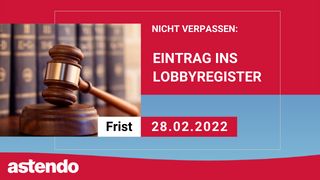 Hinweis Eintragung ins Lobbyregister