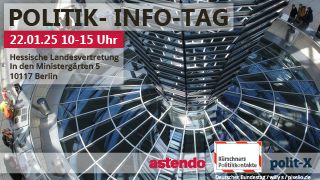 Blick in den Plenarsaal von oben durch die gläserne Reichstagskuppel