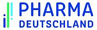Logo Pharma Deutschland, blaue Schrift auf weißem Hintergrund