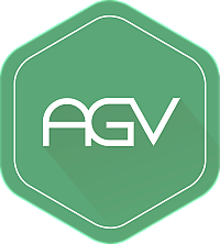 logo AGV, grünes Viereck mit weißem Schriftzug